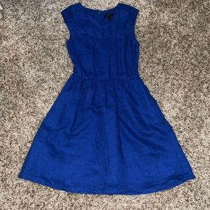 Jcrew linen blue dress size 00
